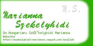 marianna szekelyhidi business card